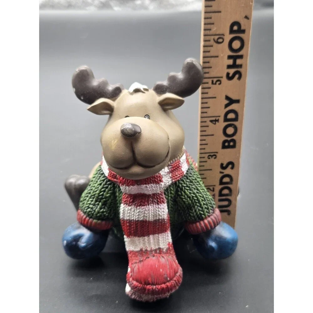 Holiday Moose Figural Christmas Stocking Hanger